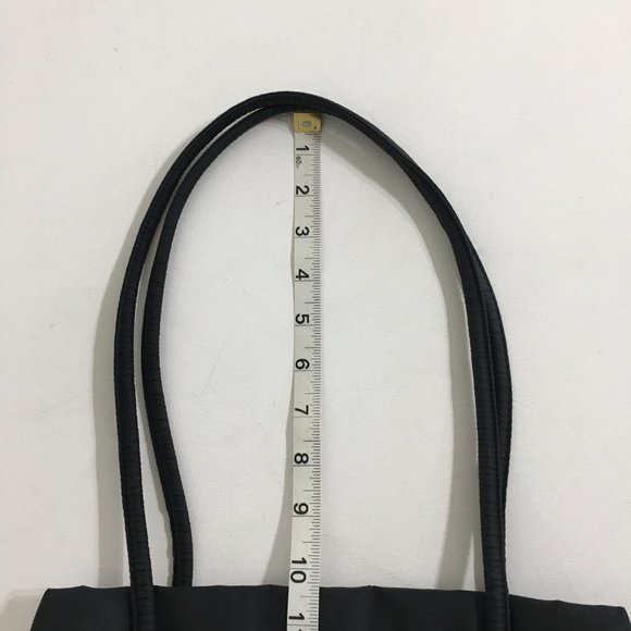 Banana Republic Vintage Nylon Shoulder Bag Tote Black Magnetic Closure Sz Medium - Picture 14 of 16